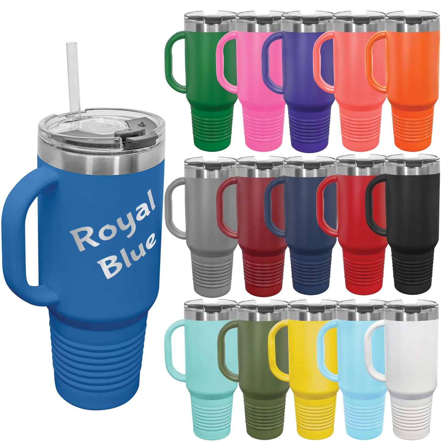 40oz Colorful Steel Travel Tumbler